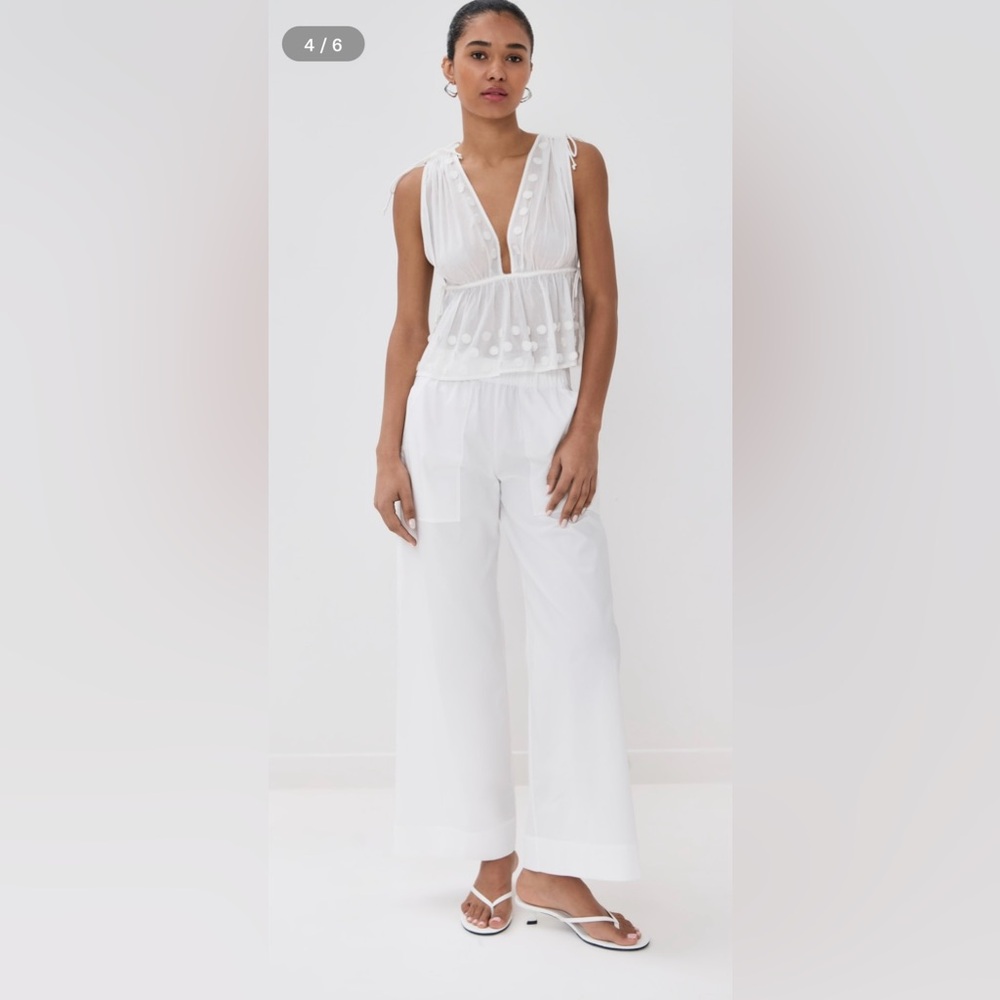 Jonathan Simkhai Arden Pull on Pants in White - NWT